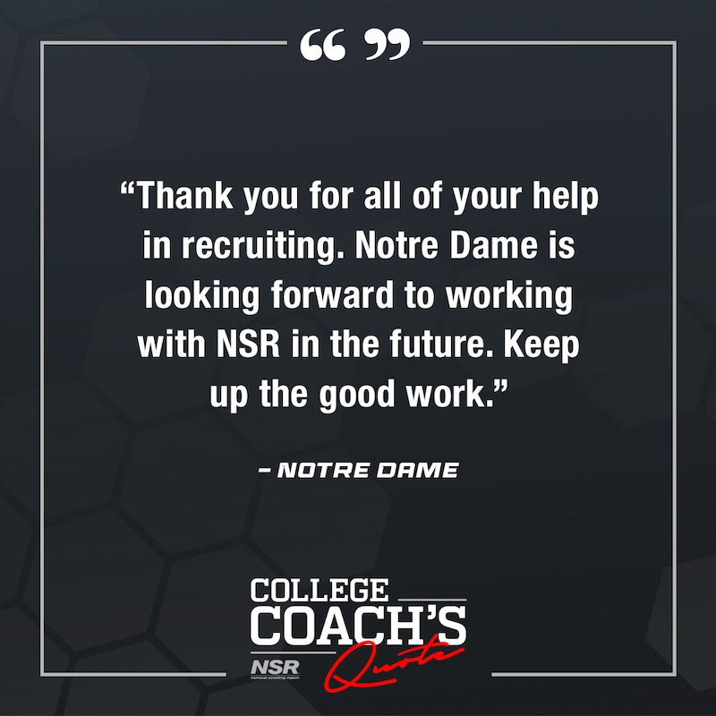 National Scouting Report Reviews College Coach Quote Notre Dame
