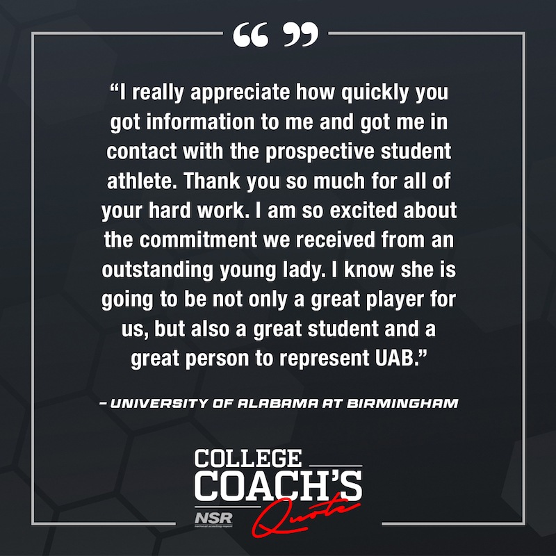 National Scouting Report Reviews College Coach Quote UAB