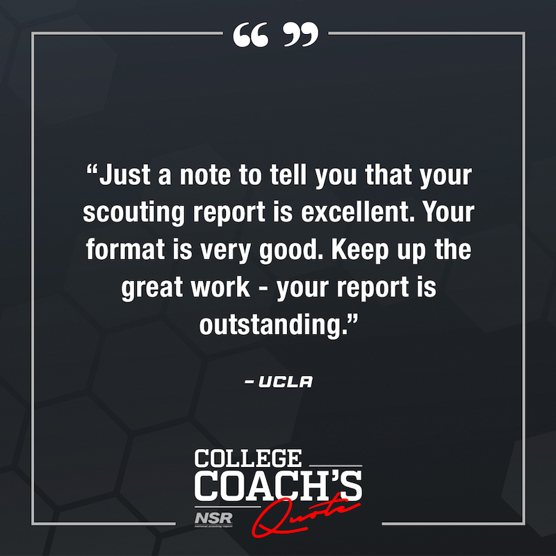 National Scouting Report Reviews College Coach Quote UCLA