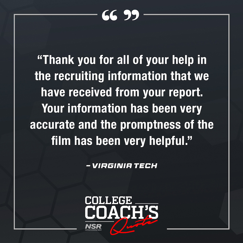 National Scouting Report Reviews College Coach Quote Virginia Tech